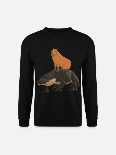 Capybara krokodille - Unisex sweater - sort