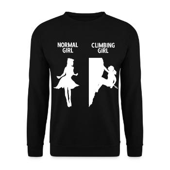 Klettern Bouldern - Unisex Pullover - Schwarz - Vorne - Alina (178cm) & Michal (187cm)