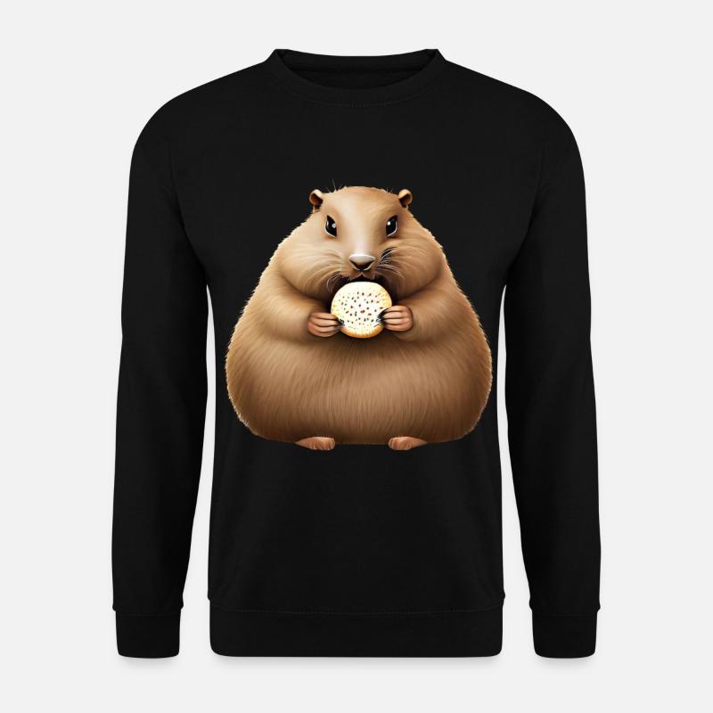 Groundhog with Cracker - Unisex Sweatshirt - black