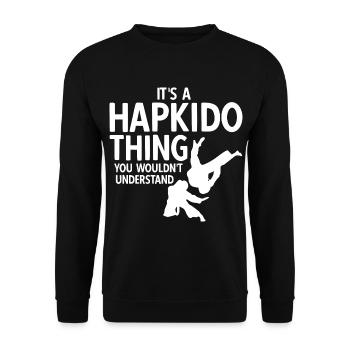 Koreanischer Kampfsport Hapkido - Unisex Pullover - Schwarz - Vorne - Alina (178cm) & Michal (187cm)