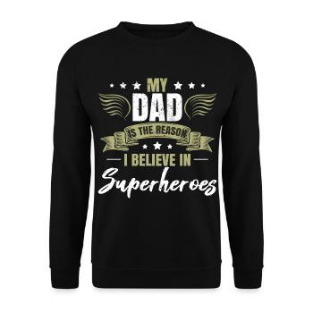 Cute Son Dad Quote - Unisex Sweatshirt - black - Front - Alina (178cm) & Michal (187cm)