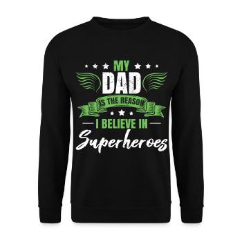 Son Dad Gift - Unisex Sweatshirt - black - Front - Alina (178cm) & Michal (187cm)