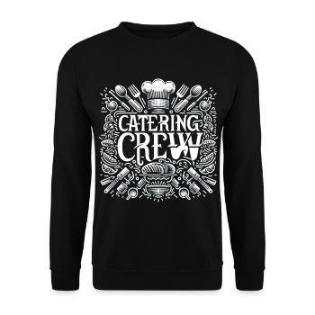 Catering Crew 9 - Unisex Sweatshirt - black - Front - Alina (178cm) & Michal (187cm)