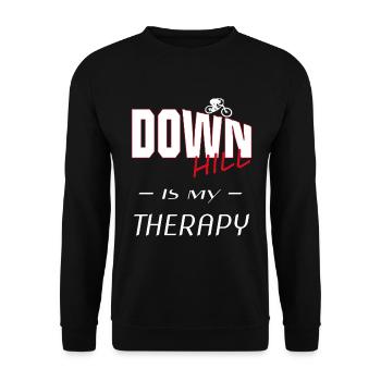 downhill - biken - biker - Unisex Pullover - Schwarz - Vorne - Alina (178cm) & Michal (187cm)