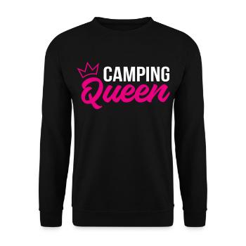 Camping Queen - Sweat-shirt Unisexe - noir - Devant - Alina (178cm) & Michal (187cm)