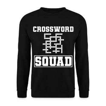 Lustige Kreuzworträtsel Enigmatolgist - Unisex Pullover - Schwarz - Vorne - Alina (178cm) & Michal (187cm)