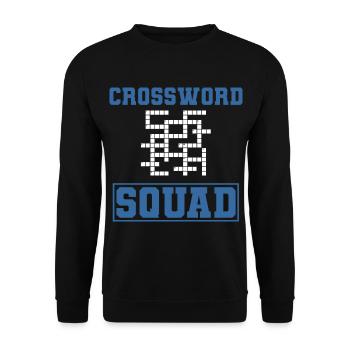 Lustige Kreuzworträtsel Enigmatolgist - Unisex Pullover - Schwarz - Vorne - Alina (178cm) & Michal (187cm)