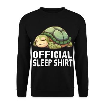 Chemise de nuit officielle Turtle - Sweat-shirt Unisexe - noir - Devant - Alina (178cm) & Michal (187cm)