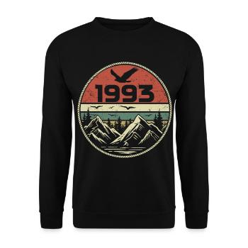 Vintage 1993 Classic 1993 Retro 1993 Gift 1993 - Unisex Sweatshirt - black - Front - Alina (178cm) & Michal (187cm)