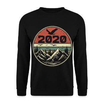 Jahrgang 2020 Classic 2020 Retro 2020 Geschenk 2020 - Unisex Pullover - Schwarz - Vorne - Alina (178cm) & Michal (187cm)