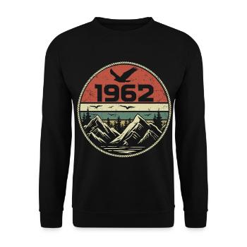 Vintage 1962 Classique 1962 rétro 1962 Cadeau 1962 - Sweat-shirt Unisexe - noir - Devant - Alina (178cm) & Michal (187cm)