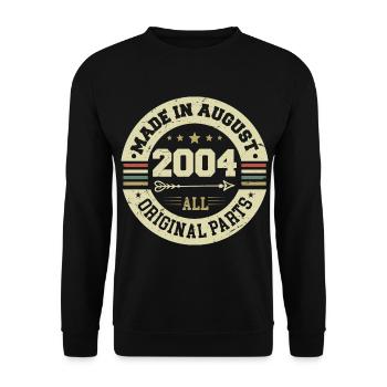 August 2004 Birthday Gift August 2004 August - Unisex Sweatshirt - black - Front - Alina (178cm) & Michal (187cm)