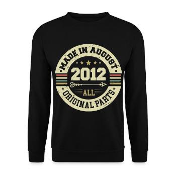 August 2012 Birthday Gift August 2012 August - Unisex Sweatshirt - black - Front - Alina (178cm) & Michal (187cm)