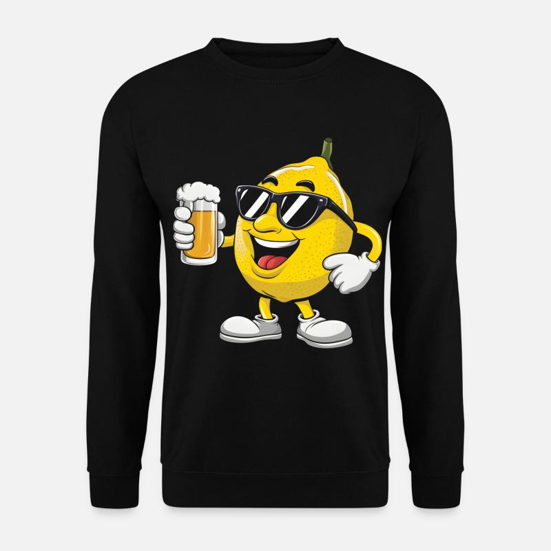 Zitrone Trinken Bier - Unisex Pullover - Schwarz