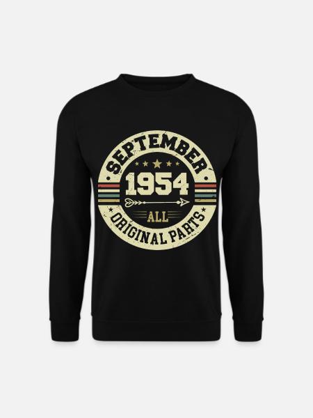 70. Geburtstag 1954 Legendär seit September 1954 - Unisex Pullover - Schwarz