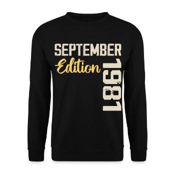 September 1981 - 43rd Anniversary September 1981 - Unisex Sweatshirt - black - Front - Alina (178cm) & Michal (187cm)