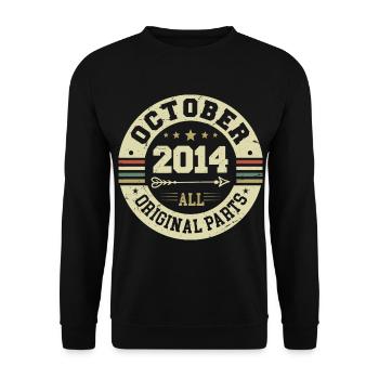 Légendaire depuis octobre 2014 Anniversaire octobre 2014 - Sweat-shirt Unisexe - noir - Devant - Alina (178cm) & Michal (187cm)