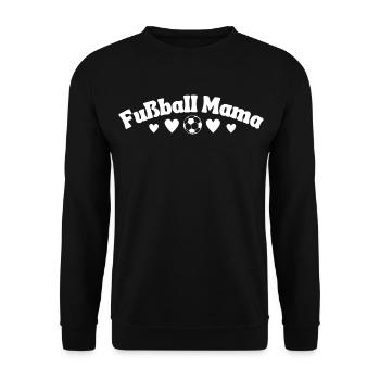 Fußball Mama Schriftzug - Unisex Pullover - Schwarz - Vorne - Alina (178cm) & Michal (187cm)