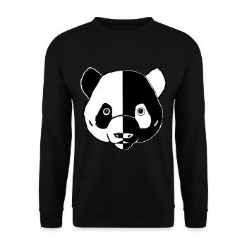 Panda yin et yang - Sweat-shirt Unisexe - noir - Devant - Alina (178cm) & Michal (187cm)