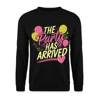 The Party Has Arrived 16 - Unisex Pullover - Schwarz - Vorne - Alina (178cm) & Michal (187cm)