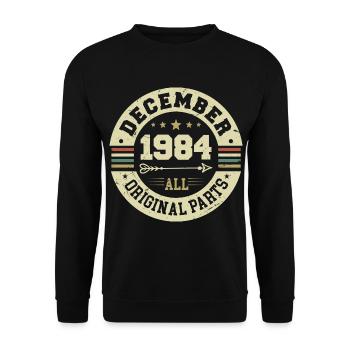 Légendes Anniversaire Décembre 1984 Naissance Cadeau - Sweat-shirt Unisexe - noir - Devant - Alina (178cm) & Michal (187cm)