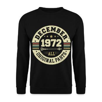 Légendes Anniversaire Décembre 1972 Naissance Cadeau - Sweat-shirt Unisexe - noir - Devant - Alina (178cm) & Michal (187cm)