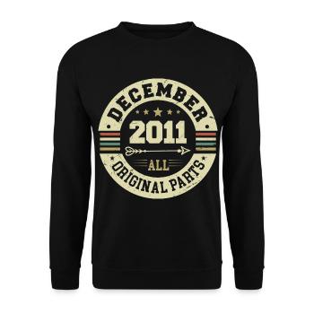 Légendes Anniversaire Décembre 2011 Naissance Cadeau - Sweat-shirt Unisexe - noir - Devant - Alina (178cm) & Michal (187cm)