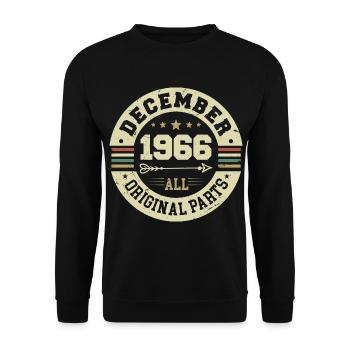 Légendes Anniversaire Décembre 1966 Naissance Cadeau - Sweat-shirt Unisexe - noir - Devant - Alina (178cm) & Michal (187cm)