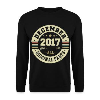 Legends Birthday December 2017 Born Gift - Unisex Sweatshirt - black - Front - Alina (178cm) & Michal (187cm)