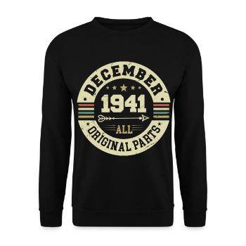 Légendes Anniversaire Décembre 1941 Naissance Cadeau - Sweat-shirt Unisexe - noir - Devant - Alina (178cm) & Michal (187cm)