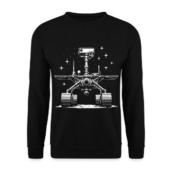 Mars Rover - Cool Space Design - Unisex Sweatshirt - black - Front - Alina (178cm) & Michal (187cm)