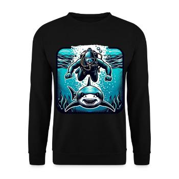Diving Divers - Unisex Sweatshirt - black - Front - Alina (178cm) & Michal (187cm)