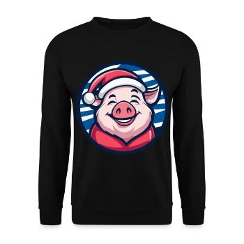Noël Cochon Noël - Sweat-shirt Unisexe - noir - Devant - Alina (178cm) & Michal (187cm)