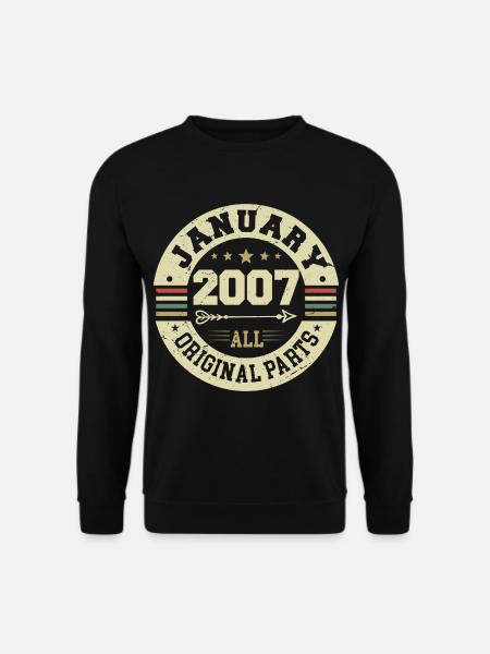 January 2007 - Geburtstag im Januar 2007 - Unisex Pullover - Schwarz