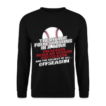 Baseball Four Seasons - Unisex Sweatshirt - black - Front - Alina (178cm) & Michal (187cm)