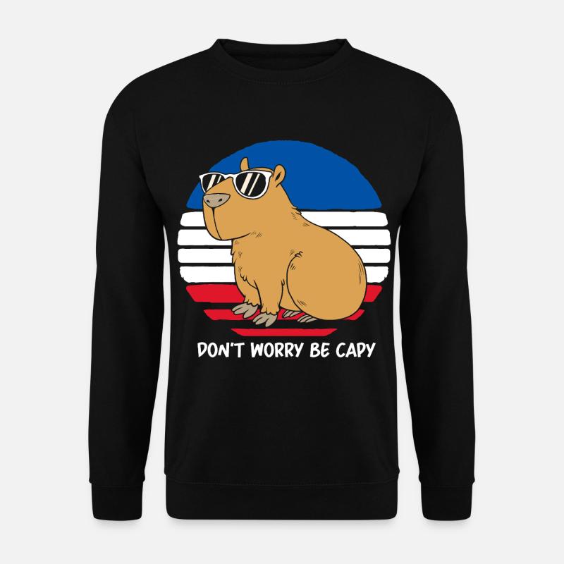 Ne vous inquiétez pas, soyez Capy Capybara - Sweat-shirt Unisexe - noir