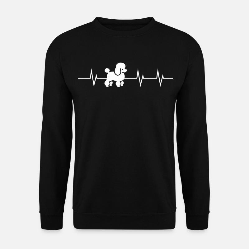 Heartbeat of a Poodle - Unisex Pullover - Schwarz