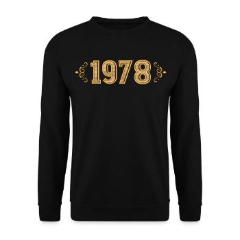 Legende seit 1978, Retro 1978 - Unisex Pullover - Schwarz - Vorne - Alina (178cm) & Michal (187cm)