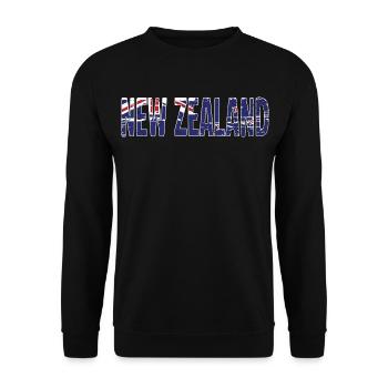 Logo de la Nouvelle-Zélande Drapeau symbole de la Nouvelle-Zélande - Sweat-shirt Unisexe - noir - Devant - Alina (178cm) & Michal (187cm)