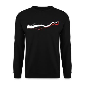 Iconic Data Viz: Minard 1812 - White / Red - Unisex Sweatshirt - black - Front - Alina (178cm) & Michal (187cm)