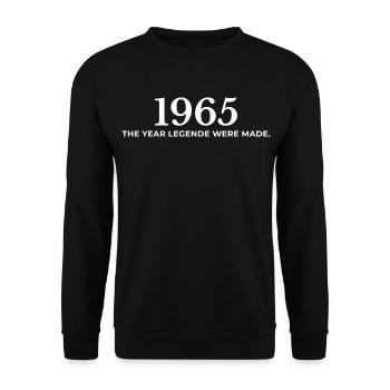 Legendary Vintage 1965 Retro Look 1965 - Unisex Sweatshirt - black - Front - Alina (178cm) & Michal (187cm)