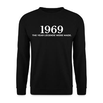 Legendary Vintage 1969 Retro Look 1969 - Unisex Sweatshirt - black - Front - Alina (178cm) & Michal (187cm)