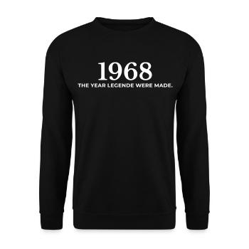 Legendary Vintage 1968 Retro Look 1968 - Unisex Sweatshirt - black - Front - Alina (178cm) & Michal (187cm)