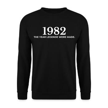 Legendary Vintage 1982 Retro Look 1982 - Unisex Sweatshirt - black - Front - Alina (178cm) & Michal (187cm)
