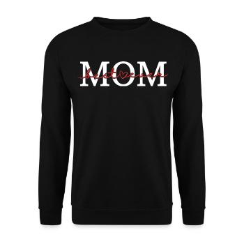 MAMA, Beste Mama aller Zeiten - Unisex Pullover - Schwarz - Vorne - Alina (178cm) & Michal (187cm)