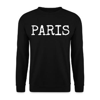 Paris - Sweat-shirt Unisexe - noir - Devant - Alina (178cm) & Michal (187cm)