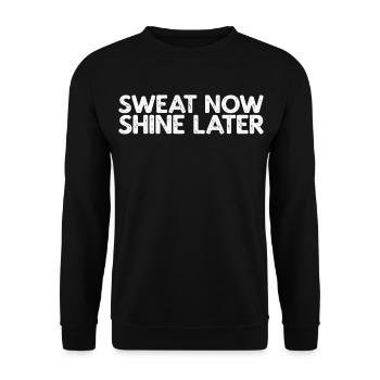 Sweat Now Shine Later - Unisex Sweatshirt - black - Front - Alina (178cm) & Michal (187cm)