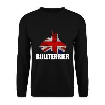 Silhouette du chien Bull Terrier Grande-Bretagne - Sweat-shirt Unisexe - noir - Devant - Alina (178cm) & Michal (187cm)