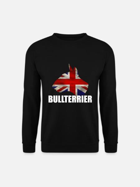 Bull Terrier Dog Silhouette Great Britain - Unisex Sweatshirt - black