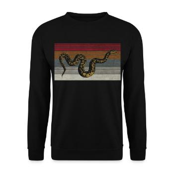 Schlange - Unisex Pullover - Schwarz - Vorne - Alina (178cm) & Michal (187cm)